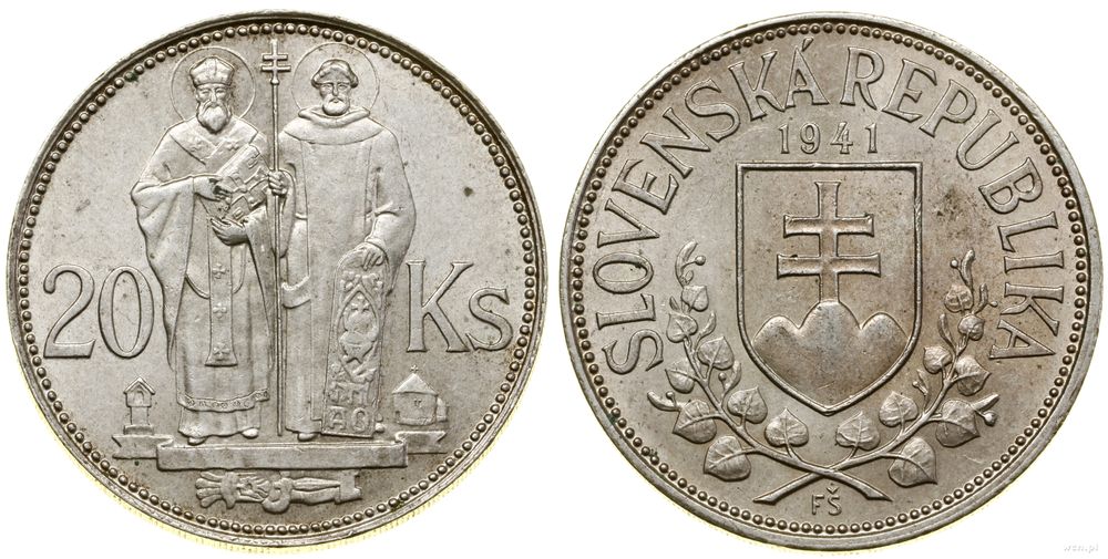 Słowacja, 20 koron, 1941