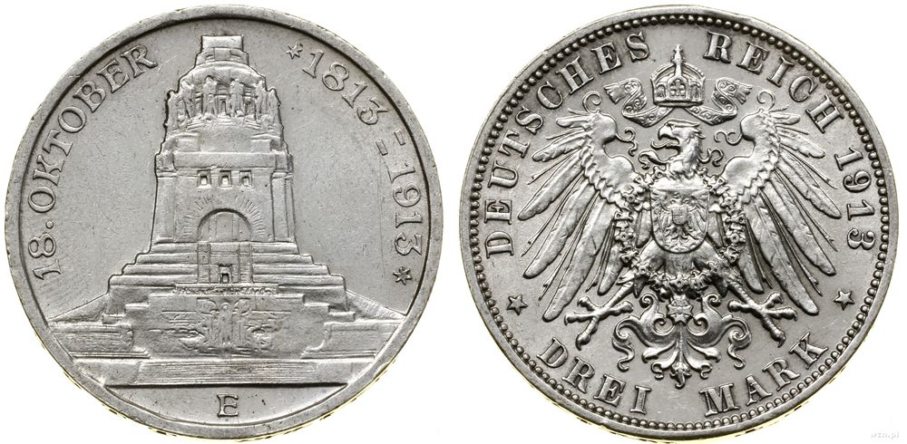 Niemcy, 3 marki, 1913 E