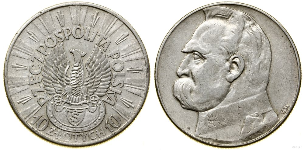 Polska, 10 złotych, 1934 S