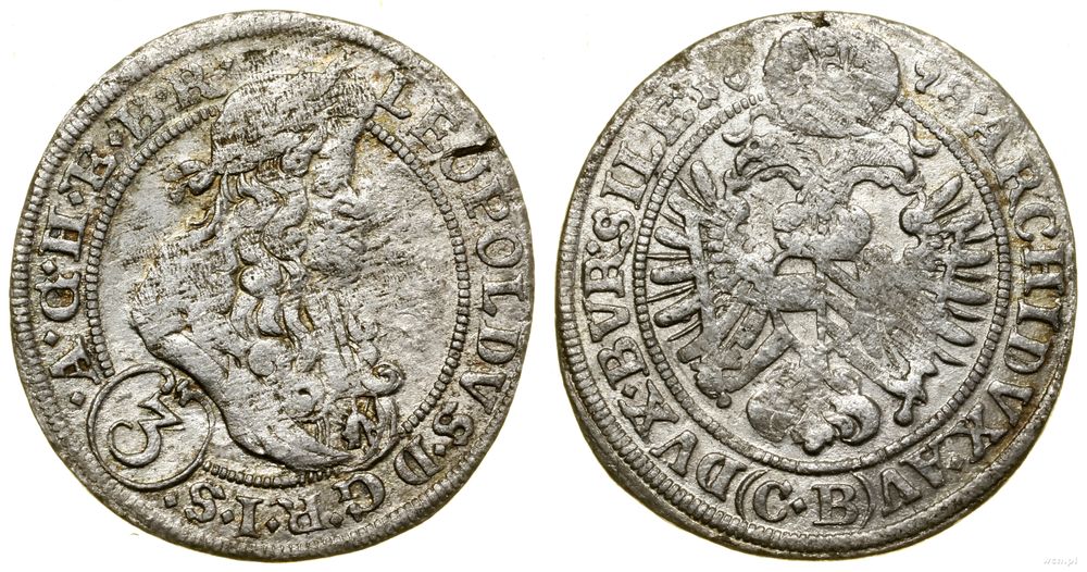 Śląsk, 3 krajcary, 1698 CB