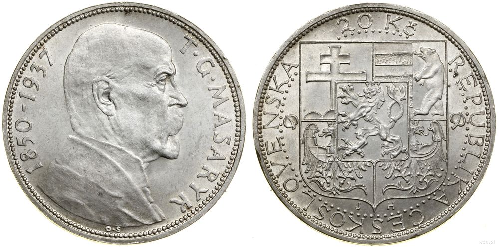 Czechosłowacja, 20 koron, 1937