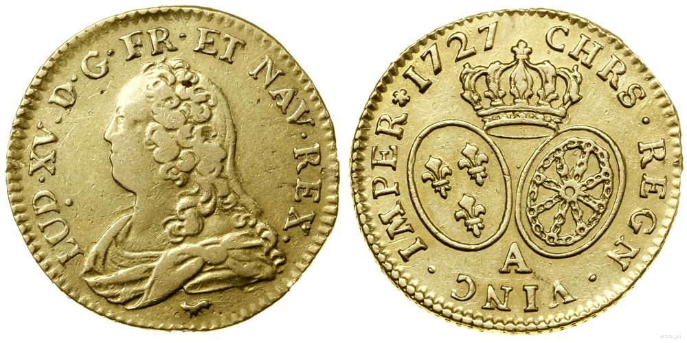 Francja, Louis d’or aux lunettes, 1727 A