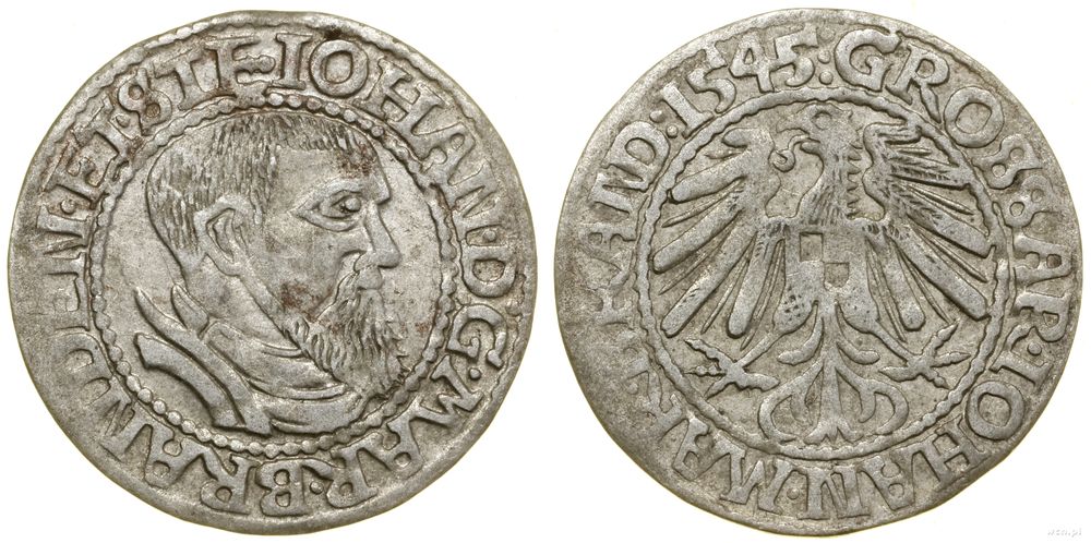 Śląsk, grosz, 1545