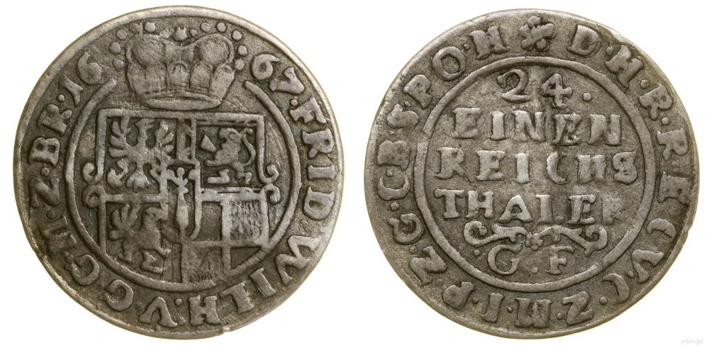 Śląsk, grosz (1/24 talara), 1667 GF