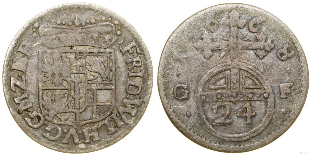 Śląsk, grosz (1/24 talara), 1668 GF