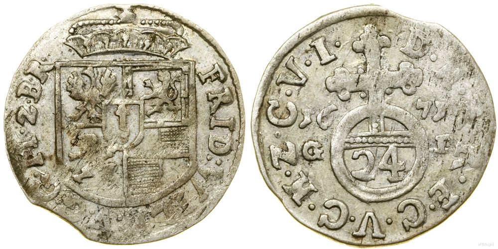 Śląsk, grosz (1/24 talara), 1671 GF