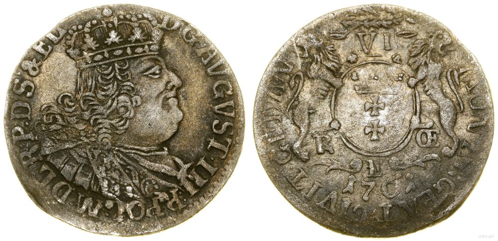Polska, szóstak, 1761