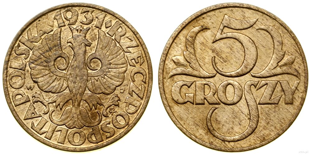 Polska, 5 groszy, 1931