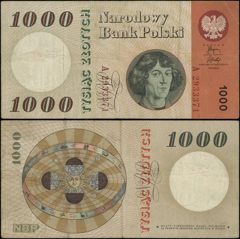 Polska, 1.000 złotych, 29.10.1965