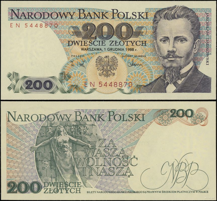 Polska, 200 złotych, 1.12.1988