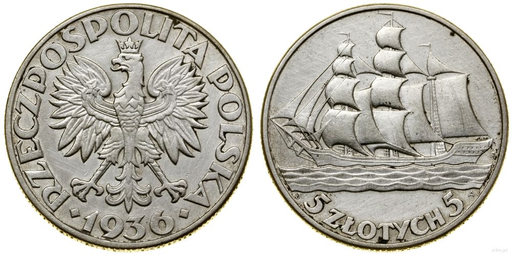 Polska, 5 złotych, 1936