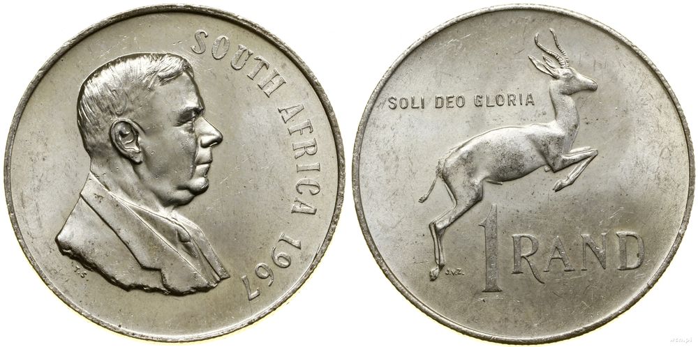 Republika Południowej Afryki, 1 rand, 1967