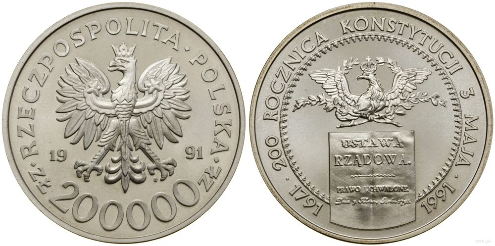 Polska, 200.000 złotych, 1991