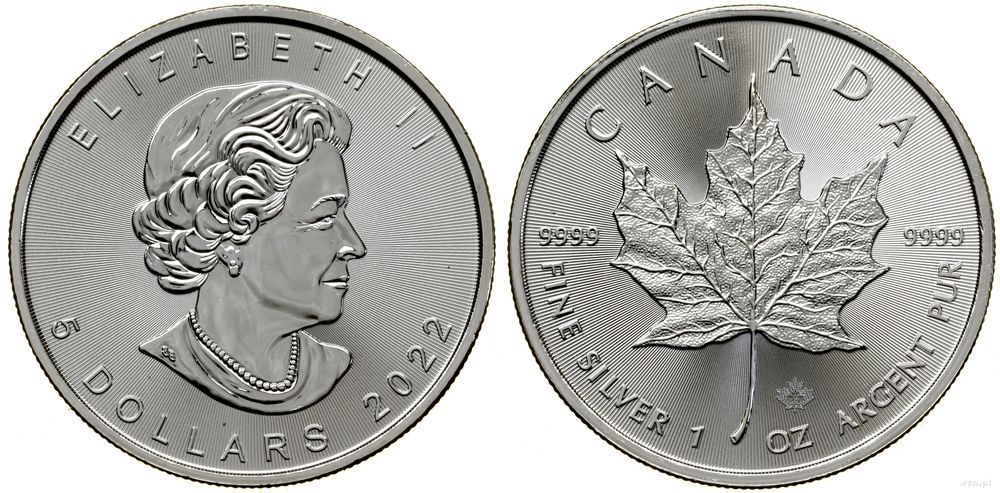 Kanada, 5 dolarów = 1 uncja, 2022
