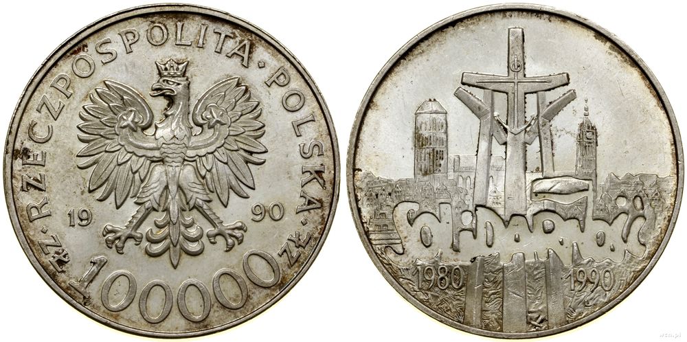 Polska, 100.000 złotych, 1990