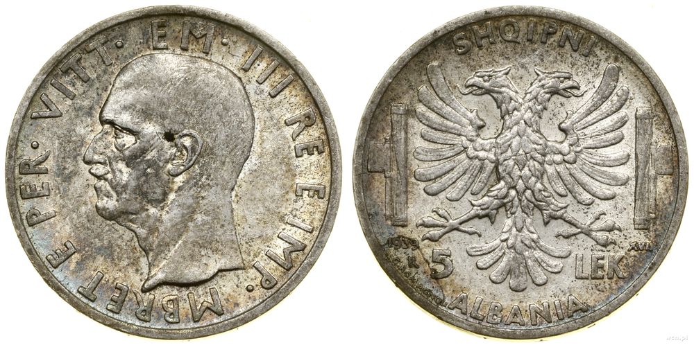 Albania, 5 leków, 1939 R