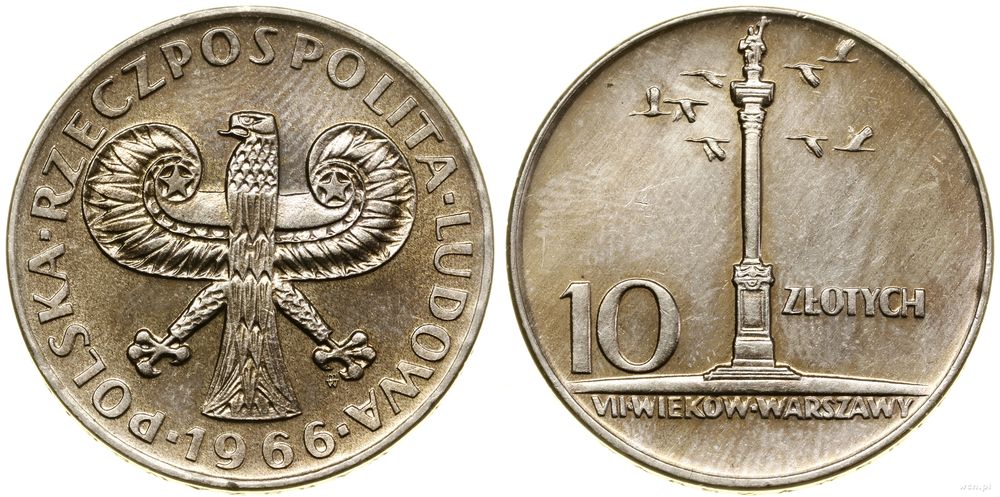 Polska, 10 złotych, 1966