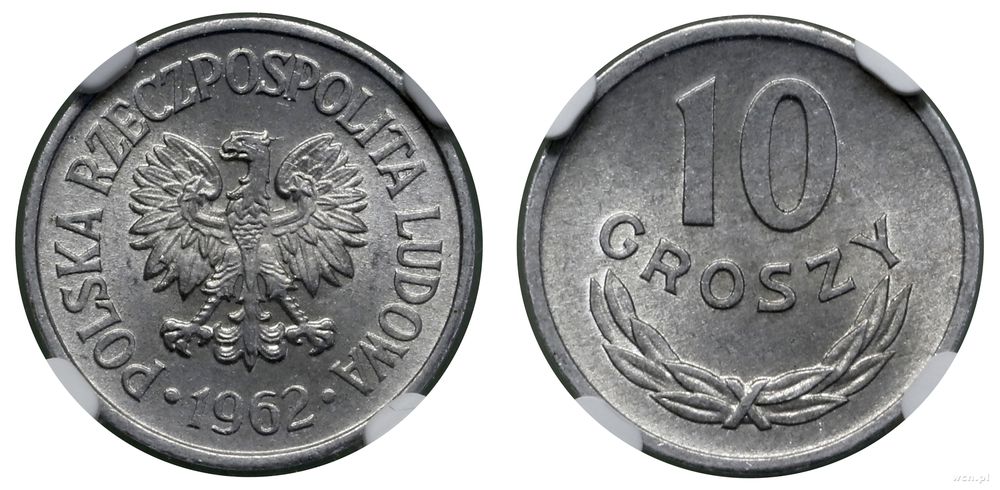 Polska, 10 groszy, 1962