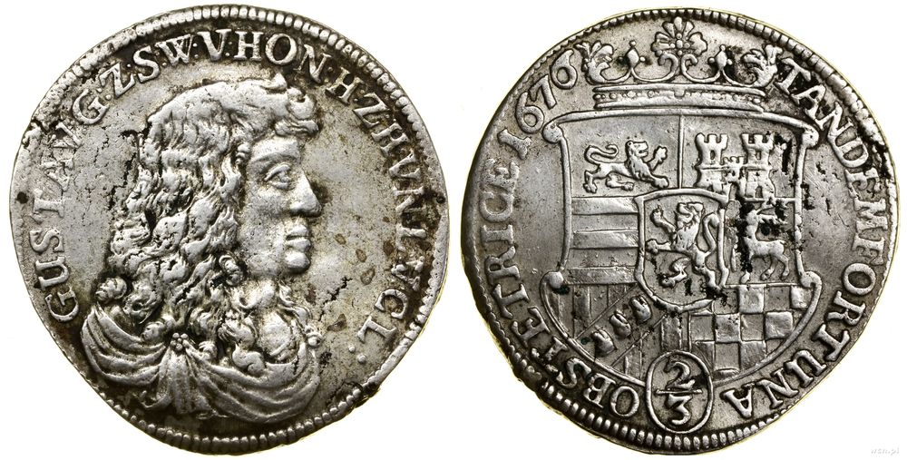Niemcy, 2/3 talara (gulden), 1676