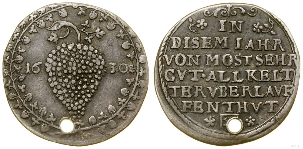 Niemcy, żeton winiarski, 1630