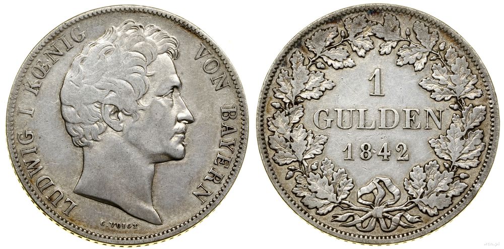 Niemcy, 1 gulden, 1842