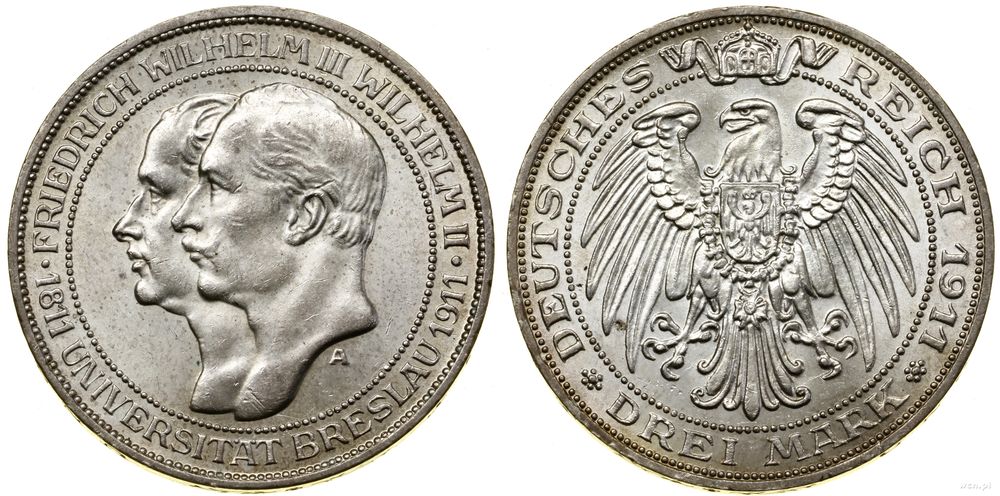 Niemcy, 3 marki, 1911 A