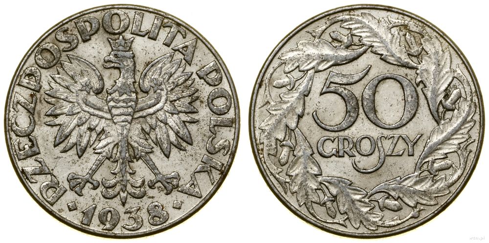 Polska, 50 groszy, 1938