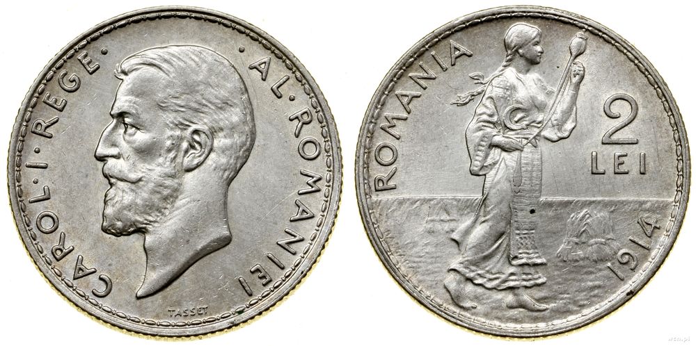 Rumunia, 2 lei, 1914
