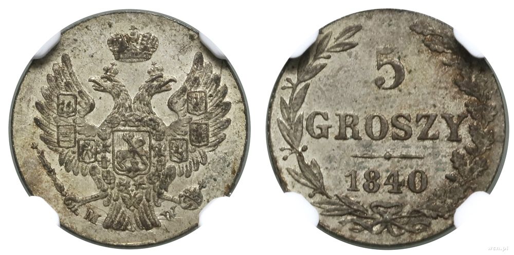 Polska, 5 groszy, 1840 MW