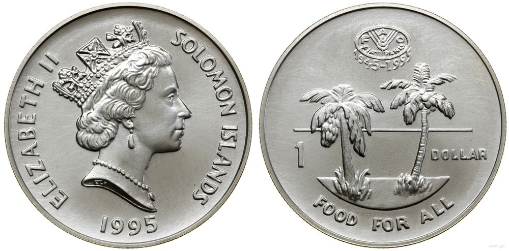 Wyspy Salomona, 1 dolar, 1995
