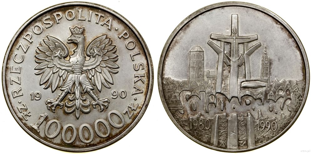 Polska, 100.000 złotych, 1990