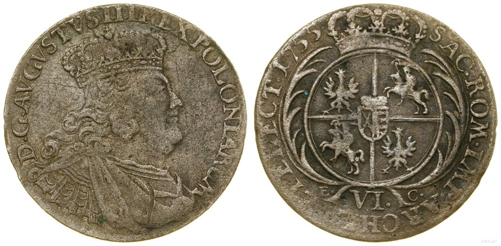 Polska, szóstak, 1755 EC