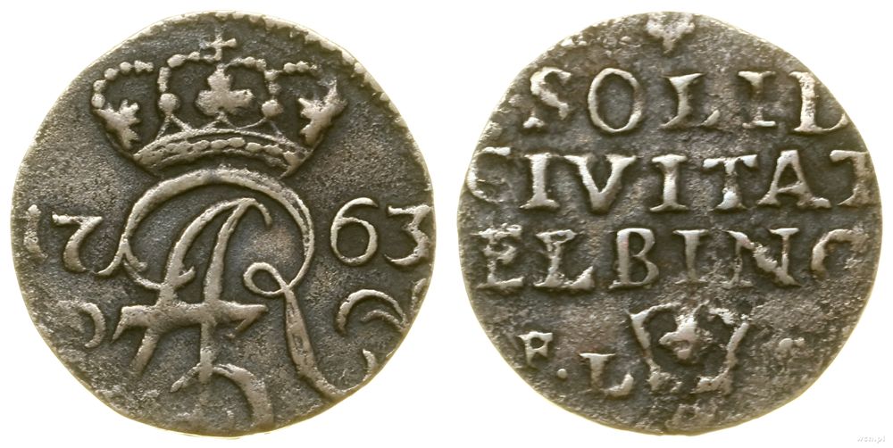 Polska, szeląg, 1763 F•L - S•