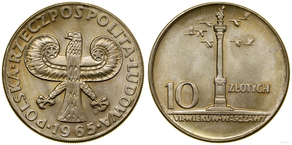 Polska, 10 złotych, 1965