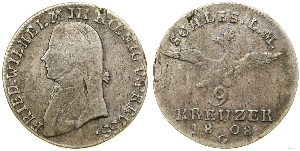 Śląsk, 9 krajcarów, 1808 G