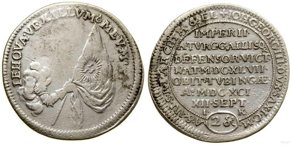 Niemcy, 2 grosze pamiątkowe (1/12 talara), 1691 IK