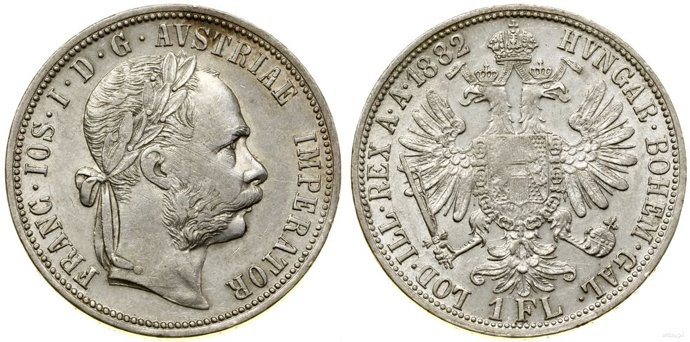 Austria, floren, 1882
