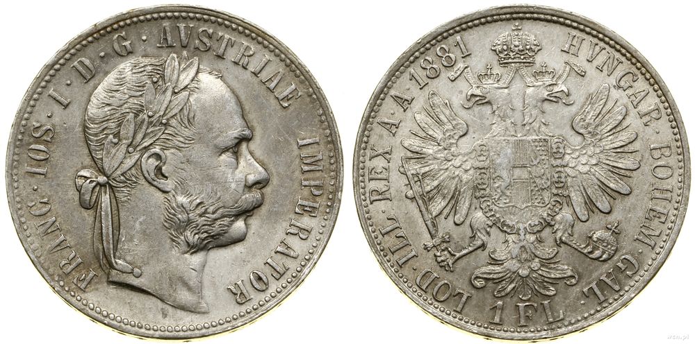Austria, floren, 1881