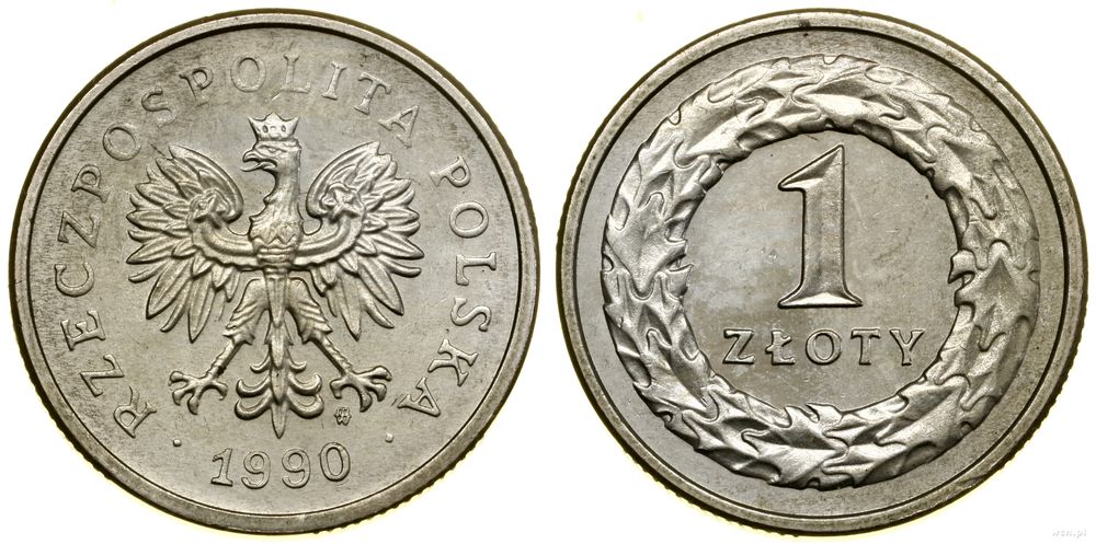 Polska, 1 złoty, 1990
