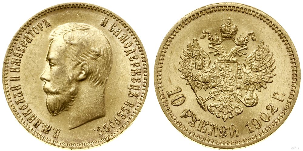 Rosja, 10 rubli, 1902 (А•Р)