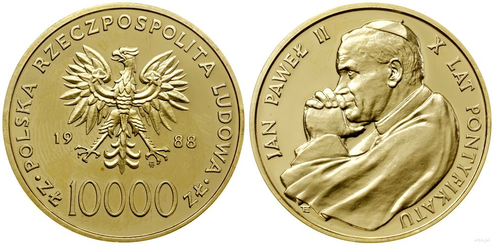 Polska, 10.000 złotych, 1988