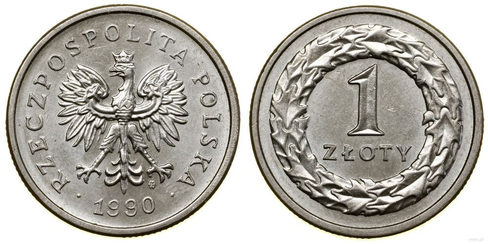 Polska, 1 złoty, 1990