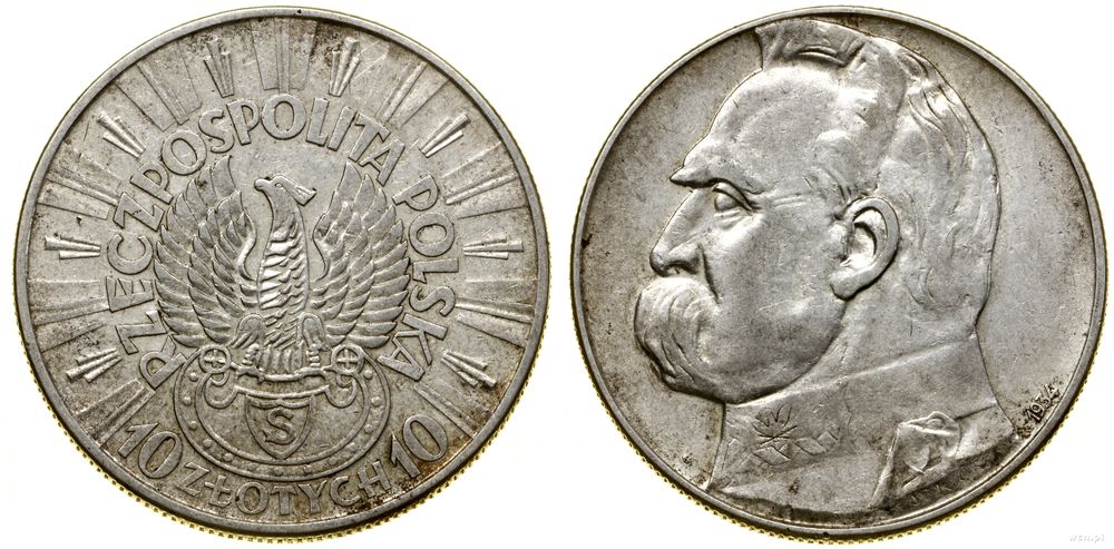 Polska, 10 złotych, 1934 S