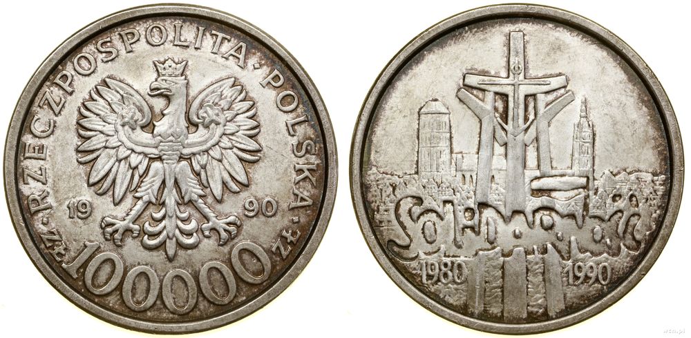 Polska, 100.000 złotych, 1990