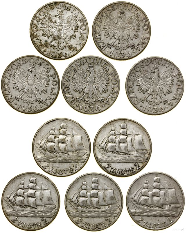 Polska, 5 x 2 złote, 1936