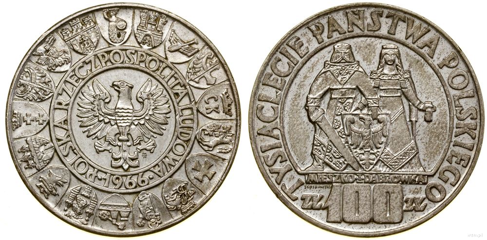 Polska, 100 złotych, 1966