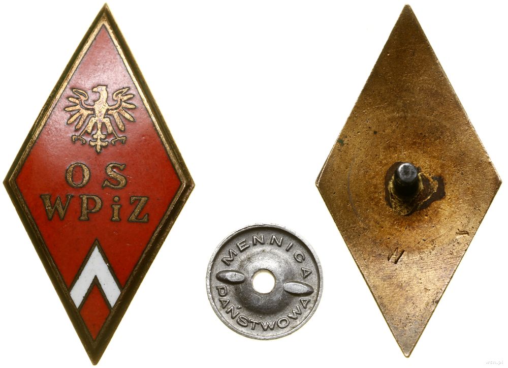 Polska, odznaka Oficerskiej Szkoły Wojsk Pancernych i Zmechanizowanych, (1953)