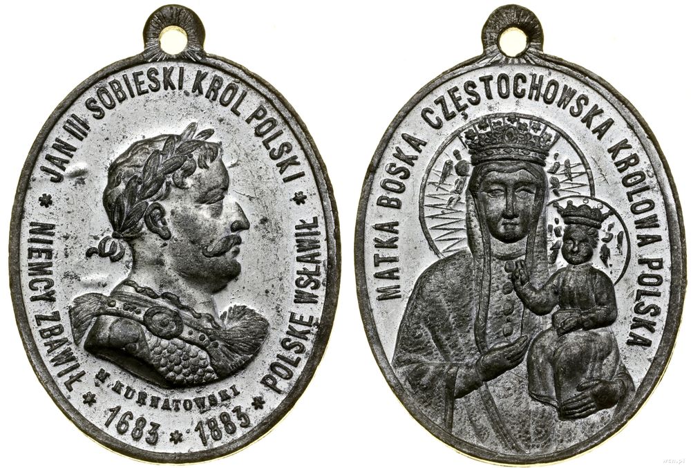 Polska, medalik religijny, 1883
