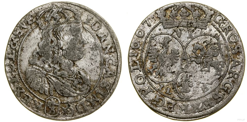Polska, szóstak, 1667