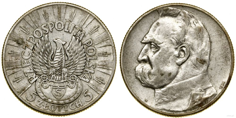 Polska, 5 złotych, 1934 S
